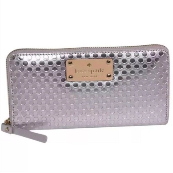Kate Spade Large Silver Wallet NWT - Picture 4 of 7